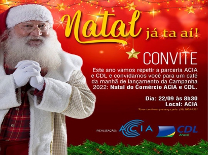 Lançamento Natal do Comércio - ACIA e CDL